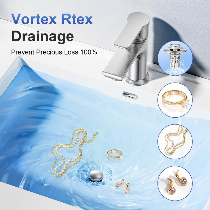 Universal 2-in-1 Bathroom Sink Stopper