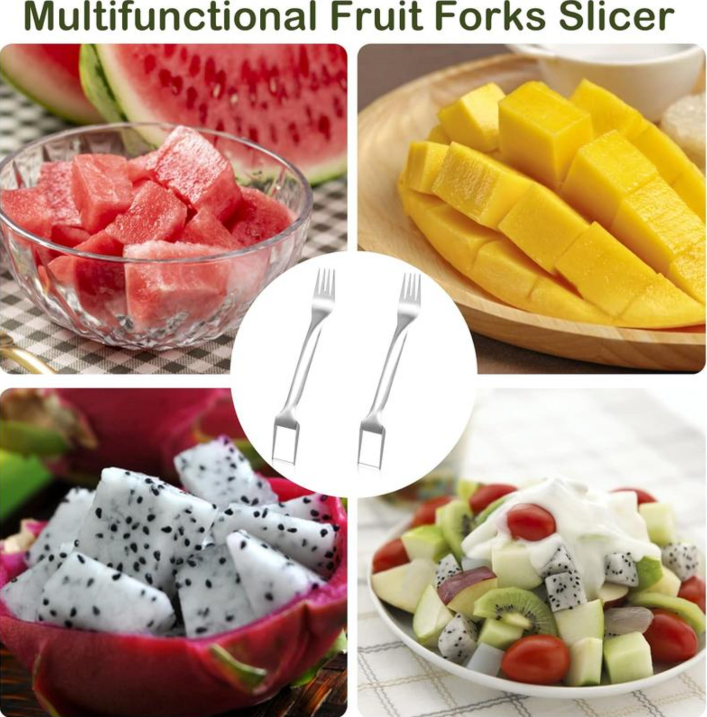 2-in-1 Stainless Steel Fruit Cutter (2 Pack)