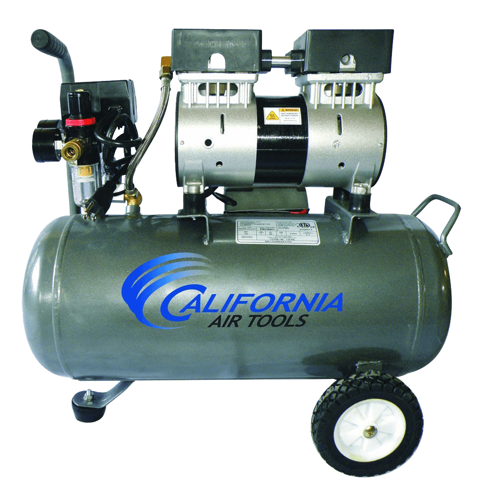 California Air Tools CAT-6310 Ultra Quiet and Oil-Free 1.0 Hp 6.3-Gallon Steel Tank Air Compressor