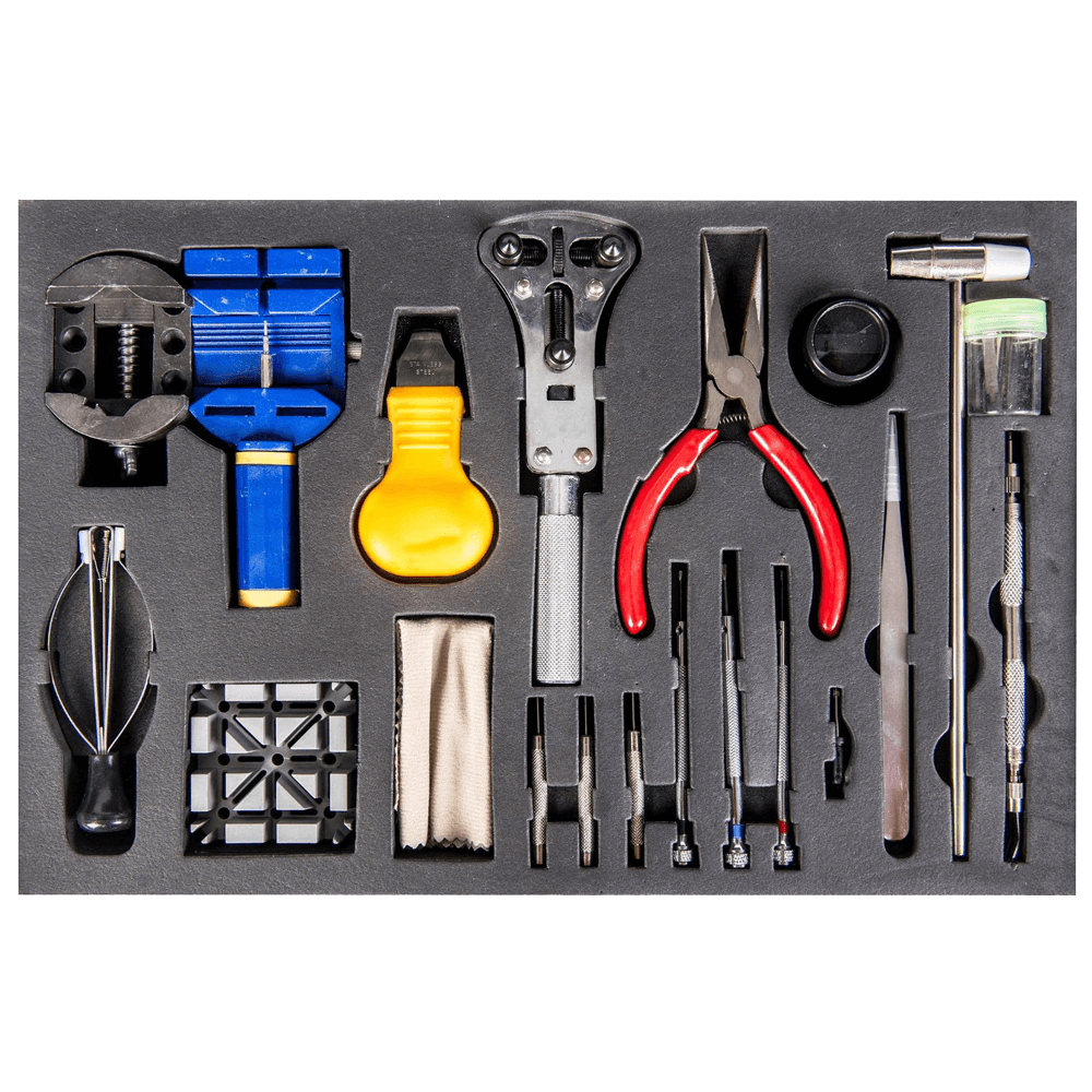 LGI Premium Watch Repair Kit with Reusable Aluminum Box