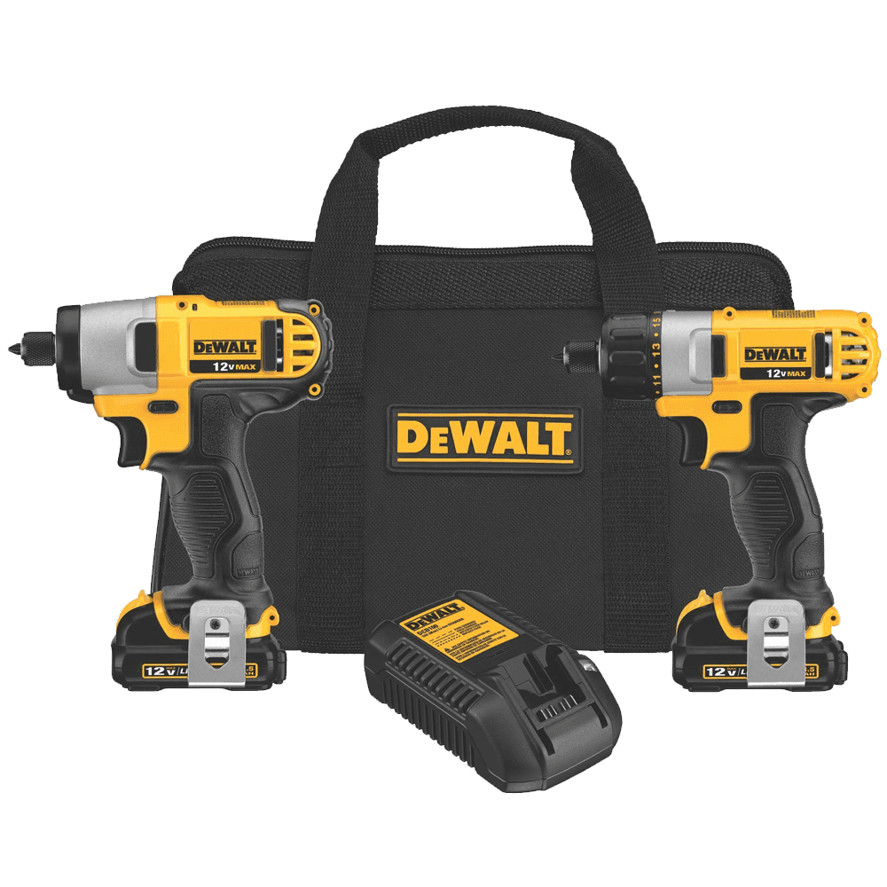 DEWALT DCK210S2 12-Volt Max Screwdriver-Impact Driver Combo Kit