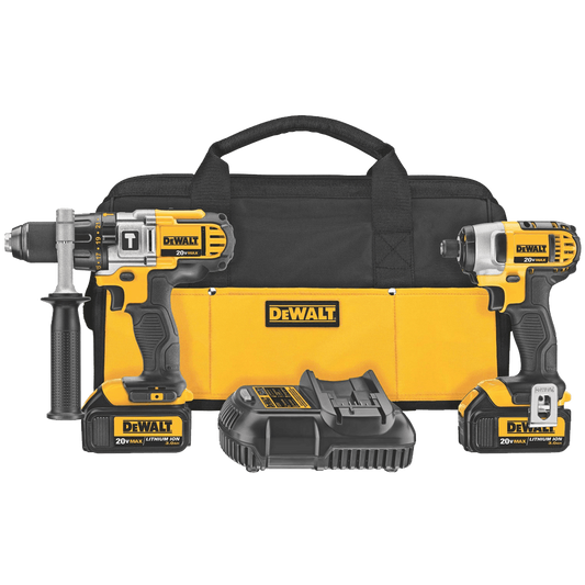 DEWALT DCK290L2 20-Volt MAX Li-Ion 3.0 Ah Hammer Drill and Impact Driver Combo Kit