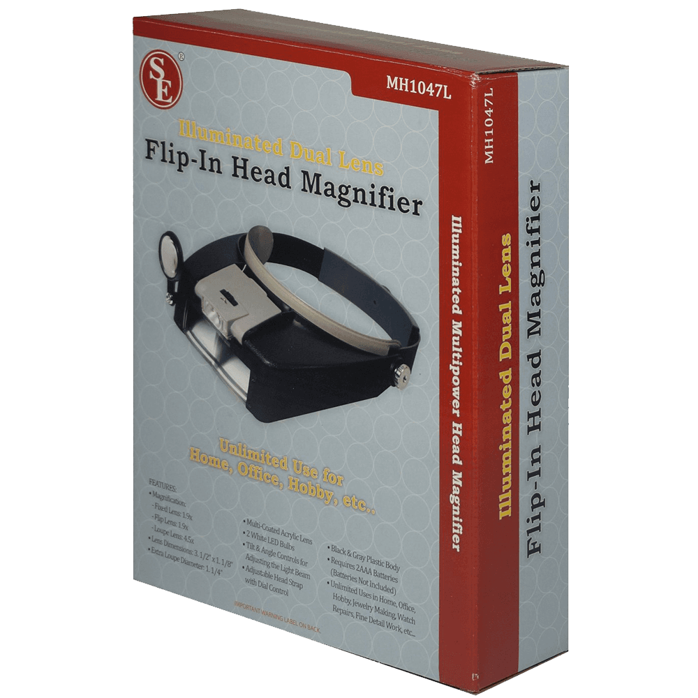 SE MH1047L Illuminated Multipower LED Binohead Magnifier