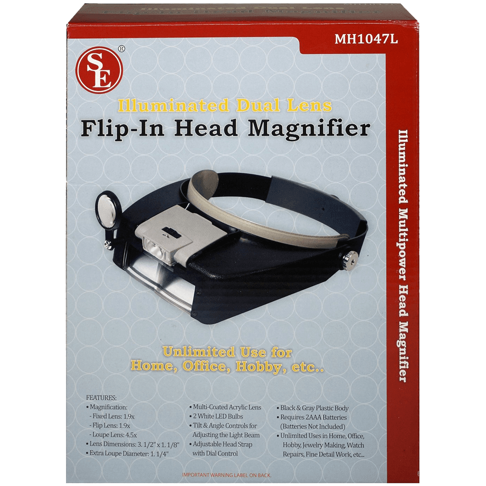 SE MH1047L Illuminated Multipower LED Binohead Magnifier